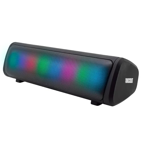 Zebronics Knock Out Portable Bluetooth V5.3 Speaker With 10W Output, Rgb Led Lights, Tws Function, Up To 10H* Backup, Usb, Msd, Passive Radiator (Black)