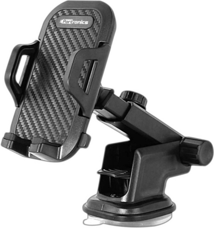 Portronics Car Mobile Holder For Dashboard, Windshield(Black)