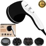 Slovic Electric Handheld Full Body Massager With 4 Massage Heads & Variable Speed Settings For Pain Relief | Massager(Black, White)