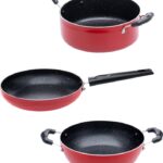 Flipkart Smartbuy Non-Stick Pfoa Free Non-Stick Coated Cookware Set(Aluminium, 3 – Piece)