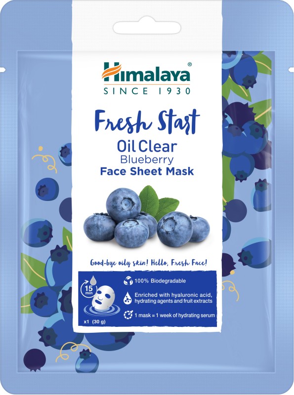 Himalaya Fresh Start Oil Clear Blueberry Face Sheet Mask(30 G)