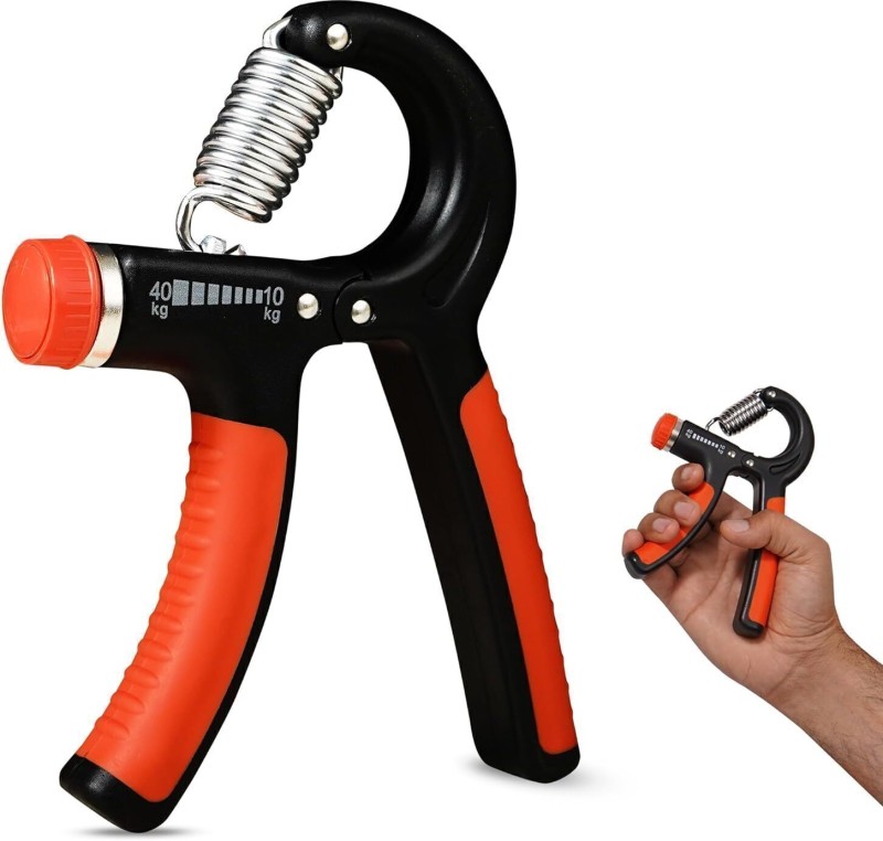 Manogyam For Best Exerciser Adjustable 10Kg Hand Grip/Fitness Grip(Black, Orange)