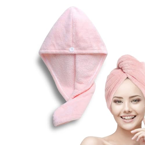 Status Contract Head Towel|Standard Size Microfiber Quick Dry Towel|Super Absorbent & Soft|Luxury Spa Towels With Hook|Lightweight Travel Towel |-Pack Of 2 |(Pink), 200 Tc