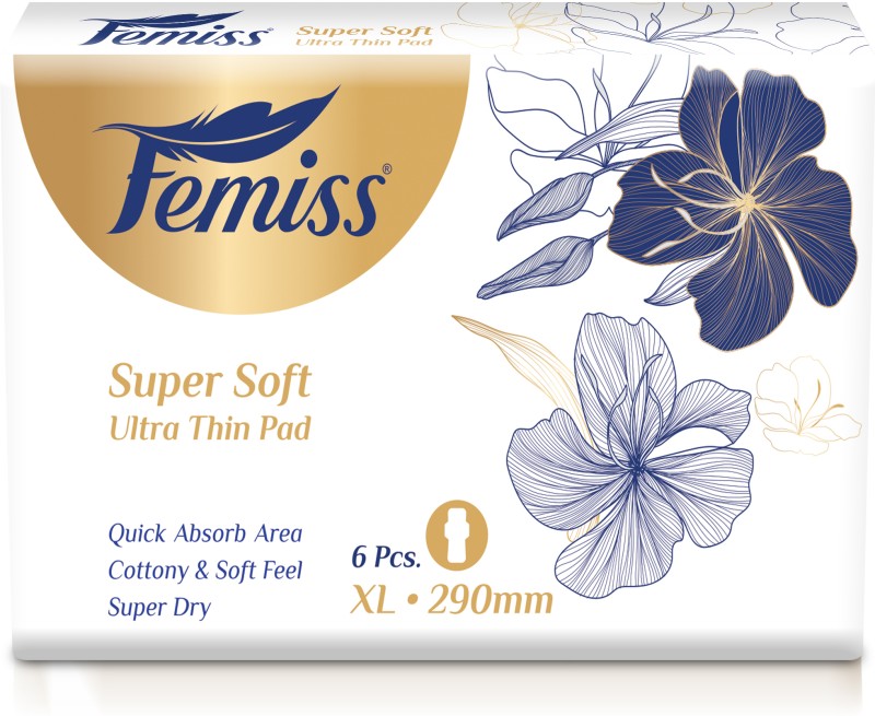 Femiss Sanitary Pads For Women And Girls|Leakage-Proof Trifold Pads(Xl-Size, 6 Pcs) Sanitary Pad