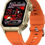 Fire-Boltt Commando 49.5Mm (1.95) Amoled Smart Watch, 123 Sports Modes, Bluetooth Calling Smartwatch(Orange Strap, Free Size)