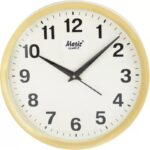 Matiz Analog 20 Cm X 20 Cm Wall Clock(Gold, With Glass, Standard)