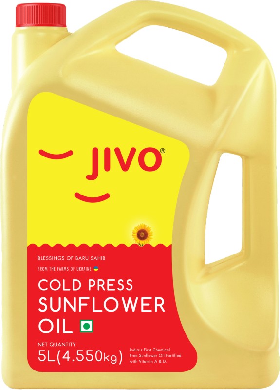 Jivo Natural & Healthy Cooking Sunflower Oil Can(5 L)