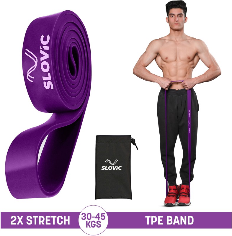 Slovic Resistance Tpe Bands For Workout | Pull Up Band | Loop Band | Heavy Duty Resistance Band(Purple, Pack Of 1)