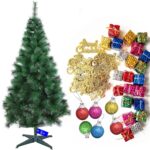 Tied Ribbons Pine 91.44 Cm (3.0 Ft) Artificial Christmas Tree(Green)