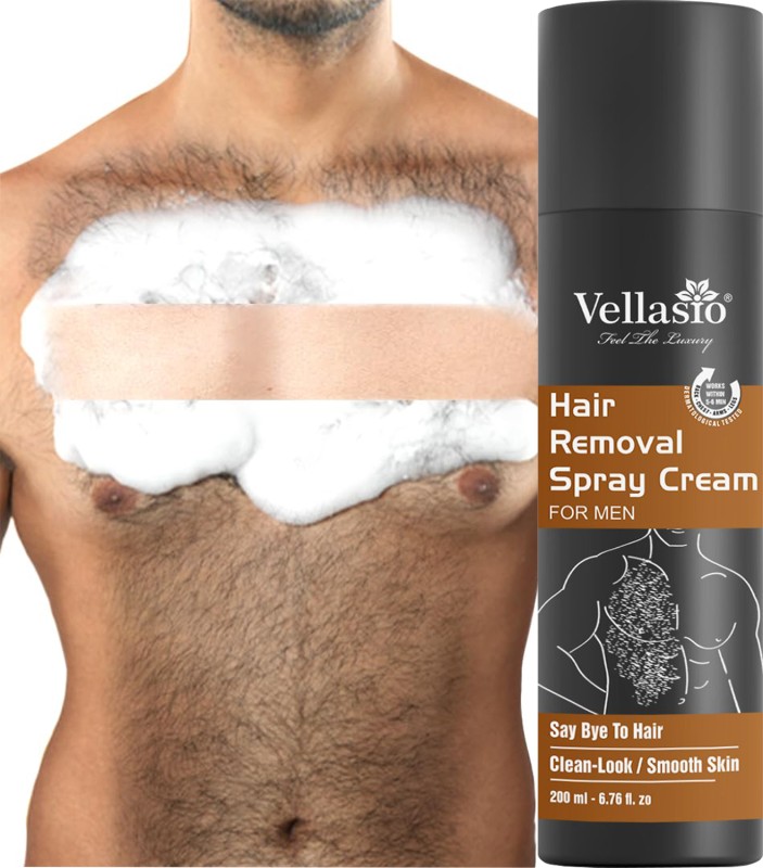 Vellasio Painless Body Hair Removal Spray Cream – For Chest, Back, Legs & Under Arms Spray(200 Ml)