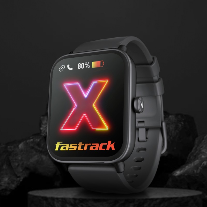 Fastrack Revoltt X|1.83” Hd Display|Singlesync Bt Calling|Advanced Chipset|Calculator Smartwatch(Black Strap, Free Size)