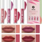 Noy Saloon Secrets Result:4 Shades Of Western Nude Matte Magic Lip Colors Set #Wc119(Nude, Nude Pink, Tan Nude, Mauve Nude, 16 Ml)