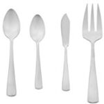 Amazon Basics Cutlery 45-Piece Stainless Steel Flatware Silverware Set With Square Edge, Service For 8