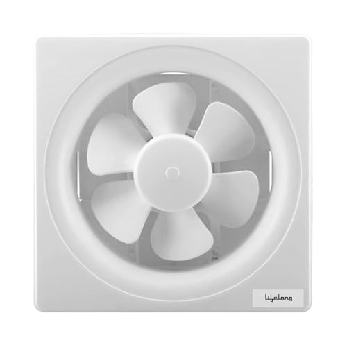 Lifelong Llef10 250 Mm Exhaust Fan For Kitchen, Bathroom With Strong Air Suction, Rust Proof Body And Dust Protection Shutters (1-Year Warranty, White)