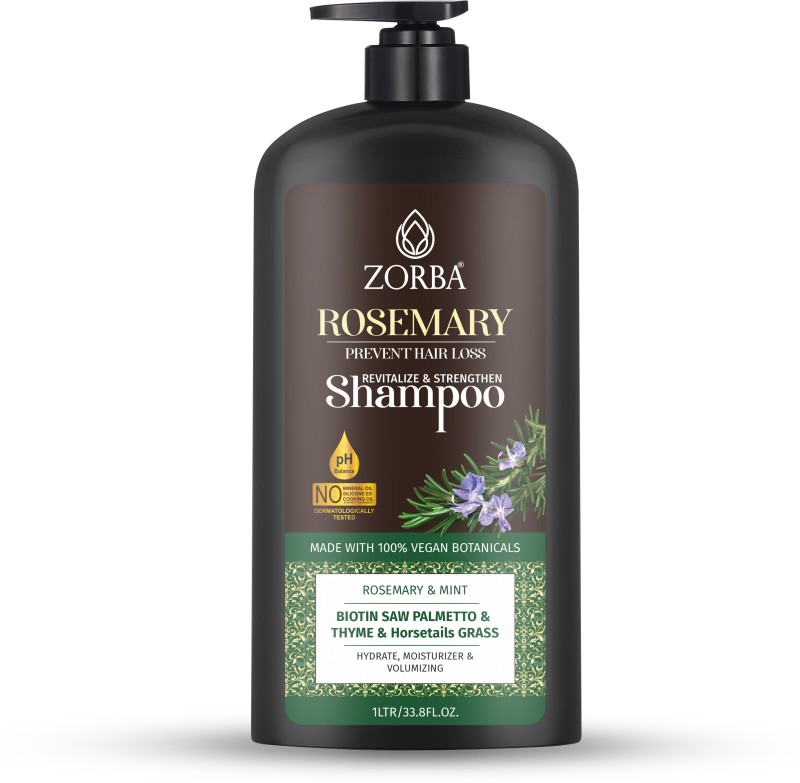Zorba Rosemarry Hairfall Defence Shampoo, With Keratin, Controls Hair Fall |Pack Of 1(1000 Ml)