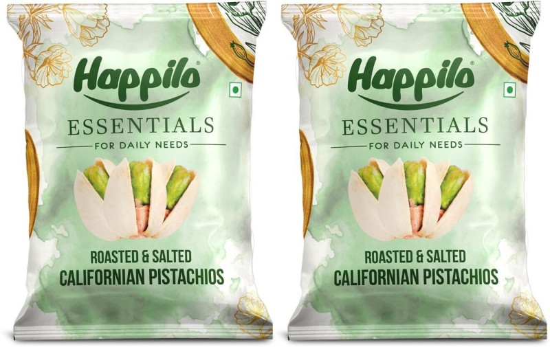 Happilo Essentials Californian Popular Pistachios, Healthy Snack (Pack Of 2) Pistachios(2 X 200 G)