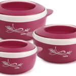 Cello Sapphire Pack Of 3 Thermoware Casserole(500 Ml, 1000 Ml, 1500 Ml)