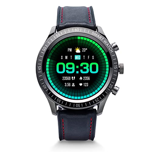 Vibez By Lifelong Urbane Smartwatch With 3D Ui 1.32″ Hd Display|24X7 Heart Rate & Blood Oxygen Tracking|8 Sports Mode|Sleep Monitor|Ip67 Waterproof|7 Days Battery Backup, Vbswm360 (Black)