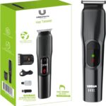 Urbanhtc At 519 Cordless Professional Hair Trimmer Waterproof Stainless Steel Blade Trimmer 45 Min  Runtime 5 Length Settings(Black)