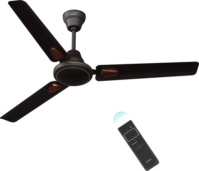 V-Guard Windle Deco Bldc 5 Star 1200 Mm 3 Blade Ceiling Fan(Bldc Motor With Remote | Matte Brown | Pack Of 1)