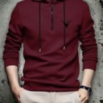 Indiclub Full Sleeve Self Design Men Sweatshirt