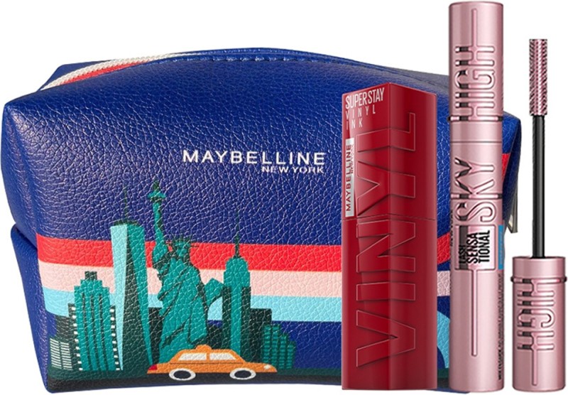 Maybelline New York Suhana’S Glam Kit- Vinyl Ink Lipstick 4.2Ml & Sky High Mascara 6Ml