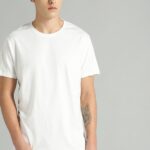 Roadster Solid Men Round Neck White T-Shirt