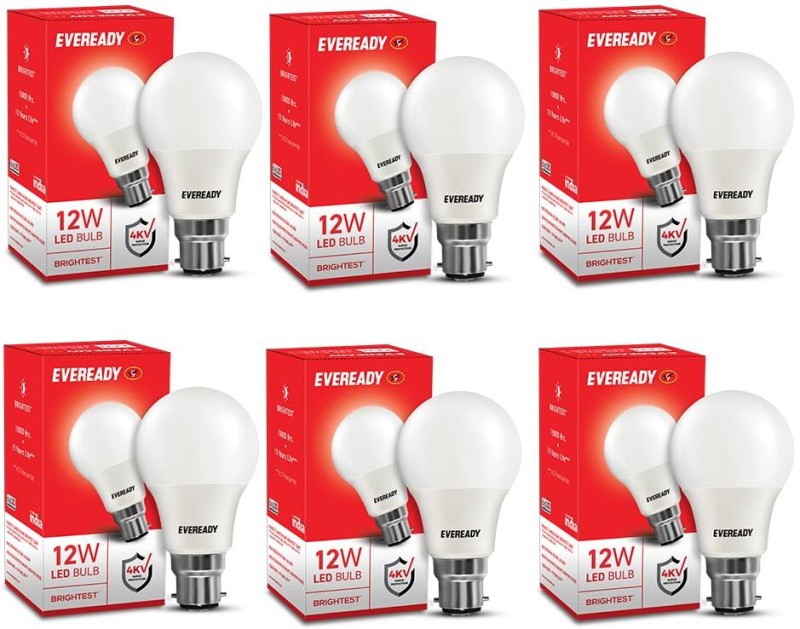 Eveready 12 W Standard B22 Led Bulb(White, Pack Of 6)