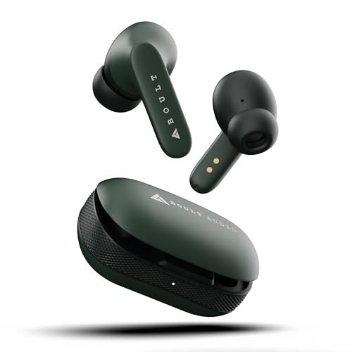 Boult Audio Z20 Truly Wireless Bluetooth Ear Buds With 51 Hours Playtime, Zen™ Clear Calling Enc Mic, Made In India, Low Latency Gaming, Rich Bass Drivers, Ipx5, Tws Earbuds Bluetooth Wireless (Green)