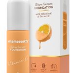 Mamaearth Glow Serum Foundation With Vitamin C & Turmeric For 12-Hour Long Stay Foundation(Toffee Glow, 30 Ml)