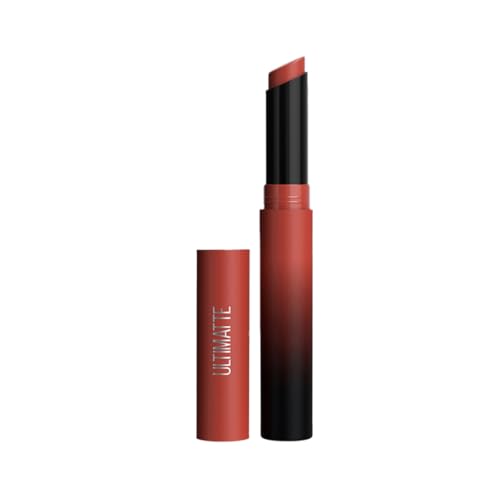 Maybelline New York Lipstick, Matte Finish, Bold Colour, Enriched With Jojoba Oil, Color Sensational Ultimattes, 899 More Rust, 1.7 G