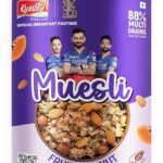 Kwality Rcb Muesli Fruit & Nut 900G Jar,88% Multi Grains, No Maida, Natural Source Of Vitamin & Iron, High In Protein & Fiber, Low Fat & Cholesterol, Healthy Breakfast Cereal, Endorsed By Royal Challengers Bangalore (Rcb)