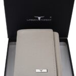 Urban Forest Men White Genuine Leather Wallet(6 Card Slots)