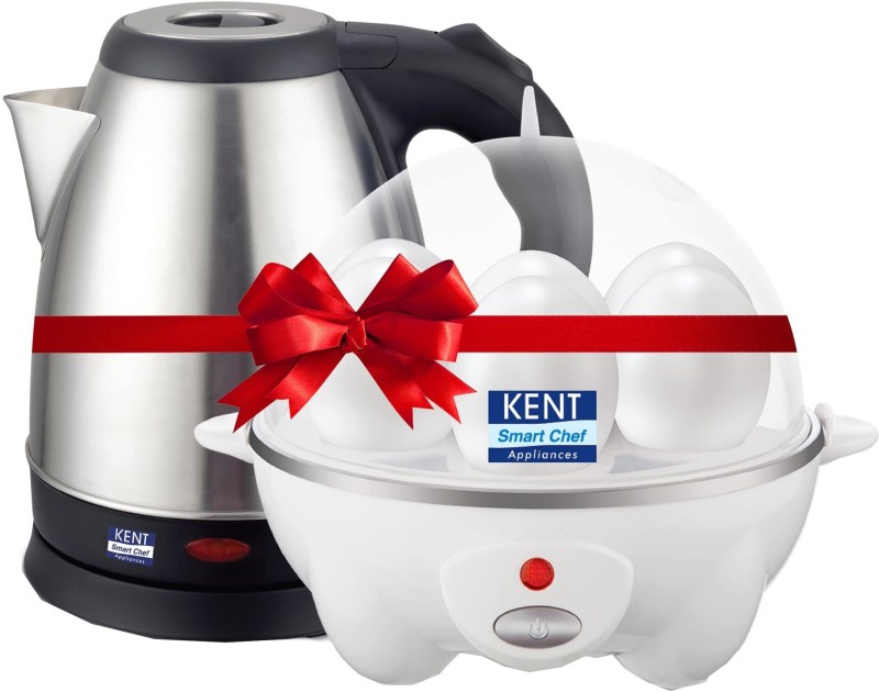Kent 16089 Egg Boiler And Vouge Electric Kettle(1.5 L, Silver, White)