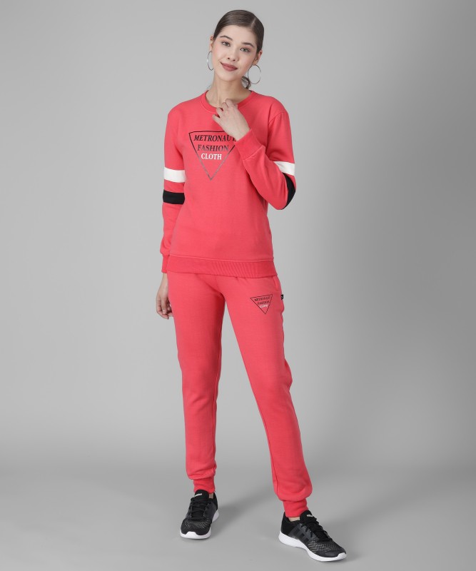 Metronaut Solid Women Track Suit