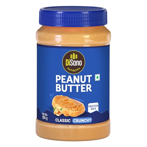 Disano Peanut Butter, Crunchy, Classic, 25% Protein With Vitamins & Minerals, 924 Grams