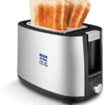 Kent Pop Up Toaster Ss| Automatic Pop Up|7 Browning Modes|Removable Bread Crumb Tray 750 W Pop Up Toaster(Silver)