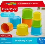 Fisher-Price Original Stacking Cups, Colourful Stacking Toys, Develops Hand-Eye Coordination(Multicolor)