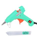 Themisto 20 Watt Mini Hot Melt Glue Gun With 10 Glue Sticks For Diy Art And Crafts…