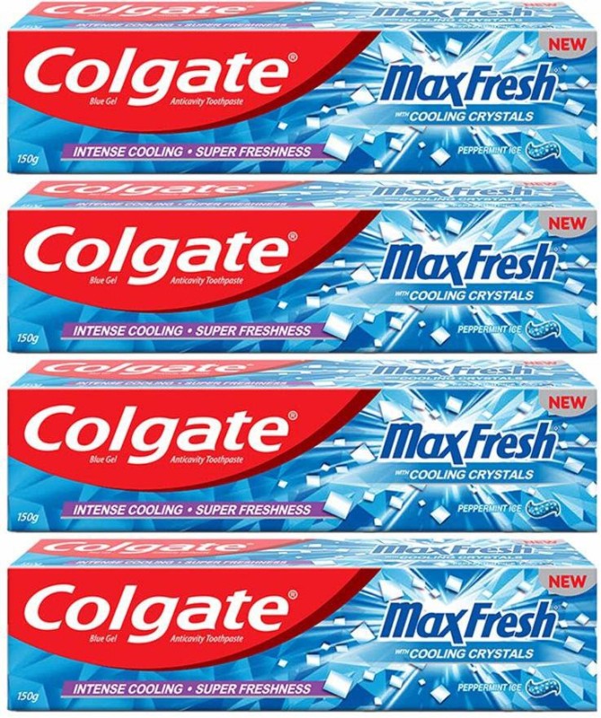 Colgate Maxfresh With Cooling Crystals Toothpaste(600 G, Pack Of 4)