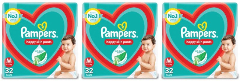 Pampers Happy Skin Pants Value Pack – M(96 Pieces)