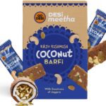 Go Desi Kaju Kishmish Coconut Barfi, Desi Meetha, Sweets, Mithai Box(420 G)