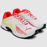 Puma Cricket Power Cricket Shoes For Men(White , 6)