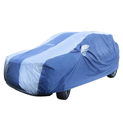 Amazon Brand – Solimo Uv Protection & Dust Resistant Car Cover For Kia Seltos (Blue & Silver)