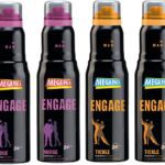 Engage Deo Combo, 2 Nudge (220Ml) & 2 Tickle (220Ml), Deodorant Spray (Pack Of 4) Deodorant Spray  –  For Men(880 Ml, Pack Of 4)