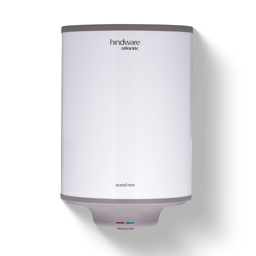 Hindware Atlantic Xceed Neo 25L, 2Kw, Glasslined Coated Tank, Storage Water Heater, White