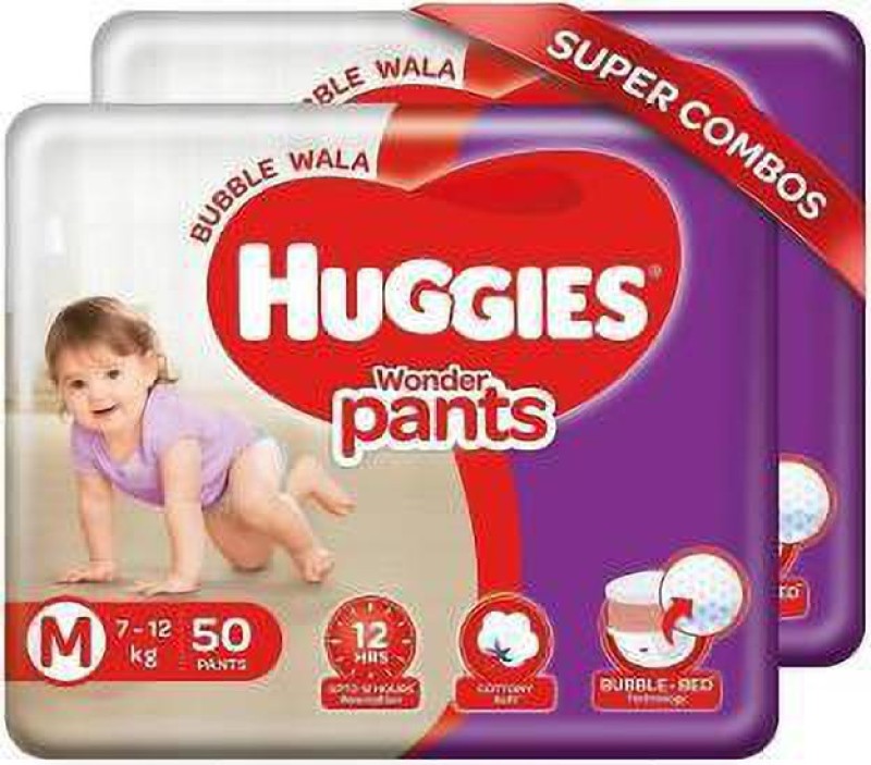 Huggies Dry Pants_M 50_Combo – M(100 Pieces)