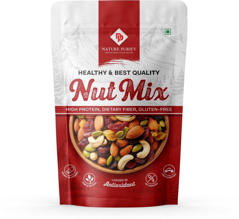 Nature Purify Mix Dry Fruits [ Cashews, Pistachios,Apricot,Black Raisins] Almonds(1 Kg)