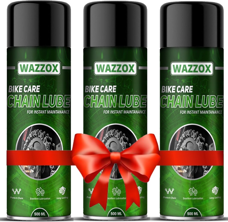 Wazzox Premium Motorcycle Bike Chain Lubricant Spray For All Chain Type Lubrication New Formula Rust Protection Prevent Chain Breakage Chain Oil(1500 Ml, Pack Of 3)