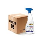 Cleno Tap & Shower Cleaner Spray To Clean Bathroom, Kitchen Tap, Shower, Faucet. Removes Limescale & Hard Water Spot, Soap Scum, Water Stains, Scaling – 450Ml (Ready To Use) (Pack Of 5)